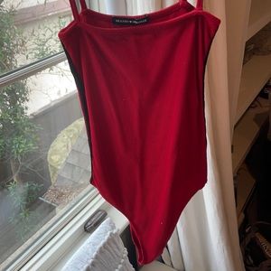 Never worn red brandy Melville bodysuit